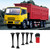 12V Universal 5 Air Horns Compressor Loud Musical Sound Trumpet Kit for Car Truck Boat (Black)