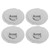 4PCS Stainless Steel PVC D Ring Patch with 11.8in Anchor Rope Grey Paddleboard Canoe Rafting Accessories