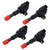 4 Pcs Ignition Coil Assembly 30520‑RB0‑003 Car Accessories Replacement for CR Z Fit 1.5L L4