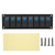 5 Pin 8 Gang Rocker Switch Panel IP66 Waterproof Blue Backlight 12‑24V DC for RV Car Truck Boat Motorcycle
