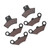 6pcs Front Rear Brake Pad Accessory Replacement for Polaris Sportsman 335 1999-2000