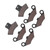 6pcs Front Rear Brake Pad Accessory Replacement for Polaris Sportsman 335 1999-2000