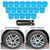 20Pcs Wheel Hub Covers Lug Nut Bolt Screw Cover Tyre Protection Cap Universal Blue