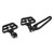 2 Pcs Rear Foot Pedal Passenger Foot Pedal Peg Left Right Footrest Bracket for R18 2020 and Later Black