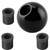 Car Universal Manual Knob Gear Shift Head Round Ball Shape (Black)