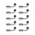 10 Pcs 3/8in Air Conditioning 90 Degree Beadlock Aluminum AC Splicer Hose Fittings Adapter Connector for Car Truck Engineering Vehicle