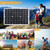 Solar Panel System 18V 20W Solar Panel 30A Charge Controller with Dual USB Car Solar Inverter Kit Complete Power Generation Supply for Mobile Phones Sports cameras, and 12V Car Batteries