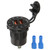 Black Universal Dual USB Charger Socket 4.8A Color Screen Fast Charging Car Charger Waterproof 12‑24V