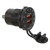 Black Universal Dual USB Charger Socket 4.8A Color Screen Fast Charging Car Charger Waterproof 12‑24V