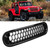 Black Front Bumper Grille with Lock Hole Fits for Jeep Wrangler JK 2007-2017