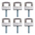 6PCS Hard Top Quick Removal Fastener Thumb Screw with D Rings Billet Aluminum for Wrangler JK JLU JT 2dr Unlimited 4dr 2007 to 2018 Silver