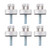 6PCS Hard Top Quick Removal Fastener Thumb Screw with D Rings Billet Aluminum for Wrangler JK JLU JT 2dr Unlimited 4dr 2007 to 2018 Silver