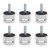 6PCS Hard Top Quick Removal Fastener Thumb Screw with D Rings Billet Aluminum for Wrangler JK JLU JT 2dr Unlimited 4dr 2007 to 2018 Silver
