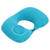 Inflatable Air Pillow U Shaped Press Inflation Mint Green for Airplane Car Office Home