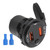 Car Charger Dual USB Socket Fast Charge with Red Digital Display Voltmeter Terminal DC12V‑24V for Boat Motorcycle Truck