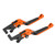 Pair Motorcycle Brake Clutch Levers Extendable Replacement for YAMAHA XMAX 250 XMAX300 XMAX400Orange