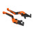 Pair Motorcycle Brake Clutch Levers Extendable Replacement for YAMAHA XMAX 250 XMAX300 XMAX400Orange