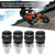 4pcs Universal Thread License Plate Frame Bolts Screws For Motorcycle (black)