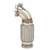 2.5in V Band to V Band Down Pipe 90 Degree with Flex Bellow Stainless Steel Modification