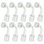 10PCs Car Air Conditioner Angled 90° Connector Aluminum Joint Universal Fit for Cars