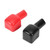 2Pcs Plastic Car Positive Pole Battery Terminal Insulating Caps Protection Covers Black and Red