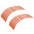 16pcs Bike Motorcycle 16-18inch Reflective Wheel Strip Stickers Decoration Accessory(Orange)