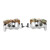 2pcs Brake Caliper Left Right Fit for Kawasaki Bayou 300 400 KLF300 KLF 300 400 / Brute Force 650 750