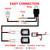 LED Light Bar Wiring Harness Kit, 2 Leads Wireless Remote Control Wiring Harness Kit 18AWG Core Cable Wiring Harness Kit for Car Fog Lights Work Driving Lights Bar Fit 2 Lights