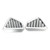 2Pcs Chrome Plated Dashboard Side Air Vent Outlet Cover Fit for Benz GLE GLS Class W167 X167 2020