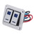 Rocker Switch Panel 2 Gang On Off Toggle Switch Panel Waterproof Car RV Yacht Modification Panel Silver Oxide Surface with Blue LED Light