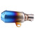 Universal Motorcycle Muffler Exhaust Tailpipe Tail Pipe Tip Stainless Steel Half Blue