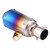 Universal Motorcycle Muffler Exhaust Tailpipe Tail Pipe Tip Stainless Steel Half Blue