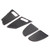 4pcs Door Window Lock Switch Panel Trim Cover Carbon Fiber Interior Decor Fit for S60/V60 LHD RHD