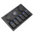 12V‑24V 6 Gang Rocker Switch Panel with Cigarette Lighter Socket 2 USB Voltmeter Display for Car Boat Truck RV