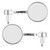 2pcs Motorcycle Handlebar Mirror Rearview Electroplating Universal Round Foldable
