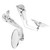 2pcs Motorcycle Handlebar Mirror Rearview Electroplating Universal Round Foldable