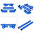 7/8" 22mm Adjustable CNC Motorcycle Steering Handlebar System for 125cc Pit Bike Dirt Bike Blue