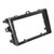 9 Inch Silver Car Stereo Radio Fascia 2DIN ABS Audio Panel Bezel Replacement for Corolla 2006‑2013