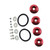 JDM Quick Release Fasteners Kit Complete High Strength Anodic Oxidation Surface for Car Red