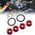JDM Quick Release Fasteners Kit Complete High Strength Anodic Oxidation Surface for Car Red