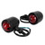 Motorcycle Turn Signal Red Light Turning Indicator Lamp Modification Accessory(Black)