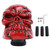 Skull Shift Knobs Resin Comfortable Grip Samurai Skull Shifter Handle Knob with 3 Adapters for Most Manual Transmissions Car Red