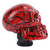 Skull Shift Knobs Resin Comfortable Grip Samurai Skull Shifter Handle Knob with 3 Adapters for Most Manual Transmissions Car Red