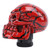 Skull Shift Knobs Resin Comfortable Grip Samurai Skull Shifter Handle Knob with 3 Adapters for Most Manual Transmissions Car Red