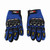 Motorcycle Gloves Touchscreen Hard Knuckle Powersports Racing Gloves for Mountaineering Cycling Aerobics Blue