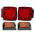 12V LED Submersible Square Tail Light Kit Trailer Stop Brake Boat Marine Under 80"