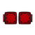 12V LED Submersible Square Tail Light Kit Trailer Stop Brake Boat Marine Under 80"