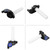 22mm Motorcycle Visual Throttle Grips Twist Gas Throttle Handle for Dirt Bike Blue Roller
