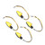 4pcs Motorcycle Signal Light Triangular Shape for Dirt Bike Electromobile Scooter 1.5W 12V