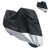 Large Motorbike Cover Heavy Duty Dustproof Waterproof Motorcycle Shelter with Elastic Band for Outdoor Upgraded Version Black Silver L Ordinary